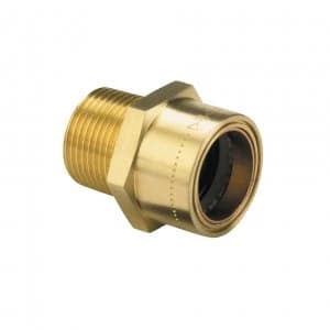 Wickes Copper Pushfit Straight Male Connector - 1/2in x 15mm