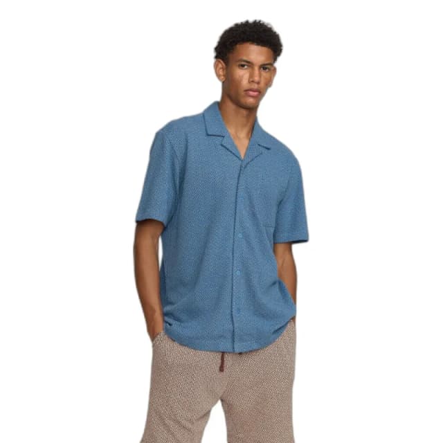 Revolution Shirt Revolution Jaquard Cuban Bleu Unisex S