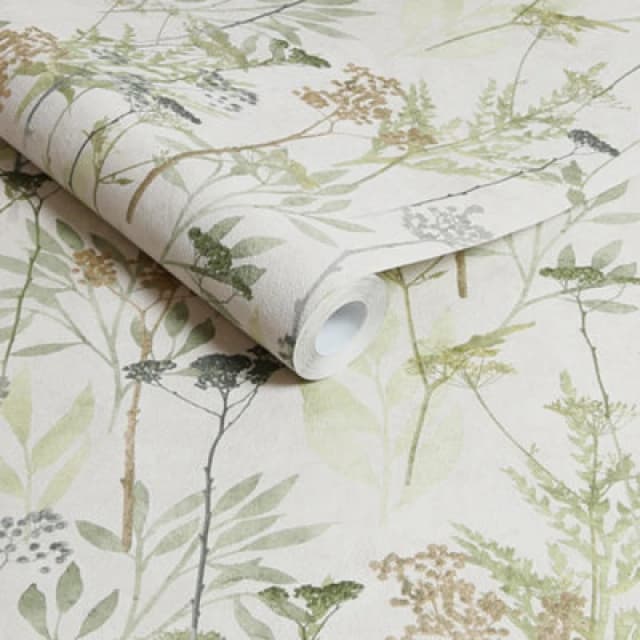 Superfresco Easy Solstice Sage Green Floral Wallpaper