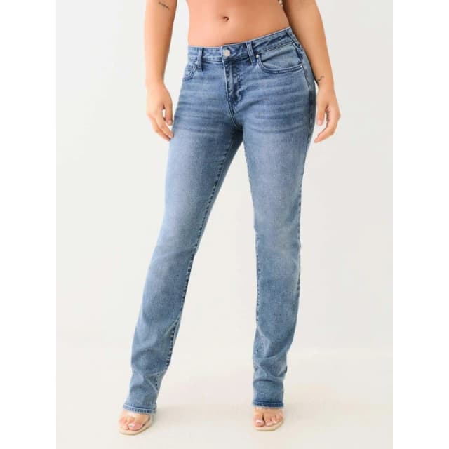 True Religion TR Billie Straight Jeans Womens Med Wintry Wsh female 28 L32