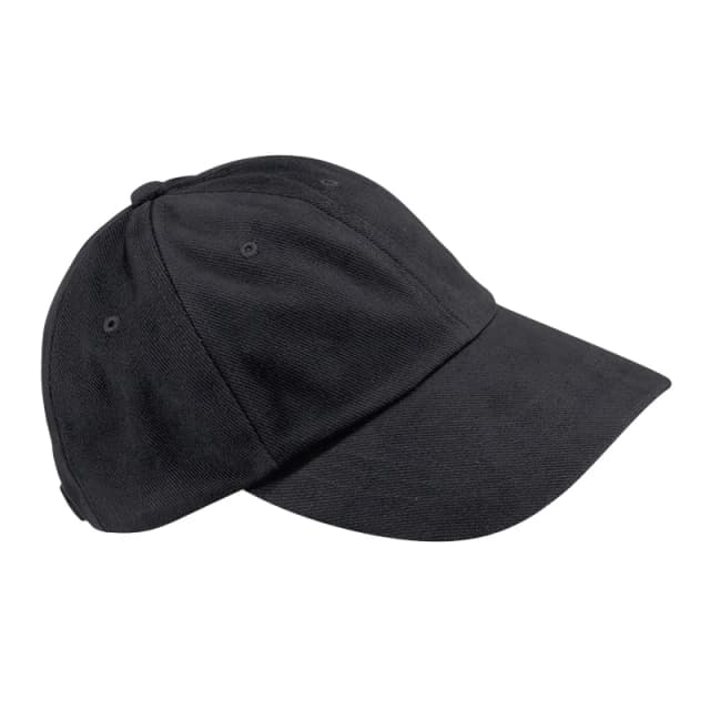 Beechfield Beechfield Men Heavy Brushed Cotton Low Profile Cap in Black One Size Male 5063377402964