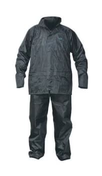 S249703 Rain Suit with Concealed Hood Black Large - OX