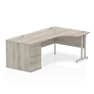 Dynamic Ergonomic Desk Impulse IWSRC168WCGRY Rectangular MFC 1800 mm x 800 mm x 730 mm Grey Oak