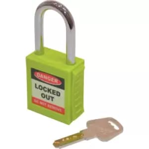 Safety Lockout Green Key Padlock - 20MM