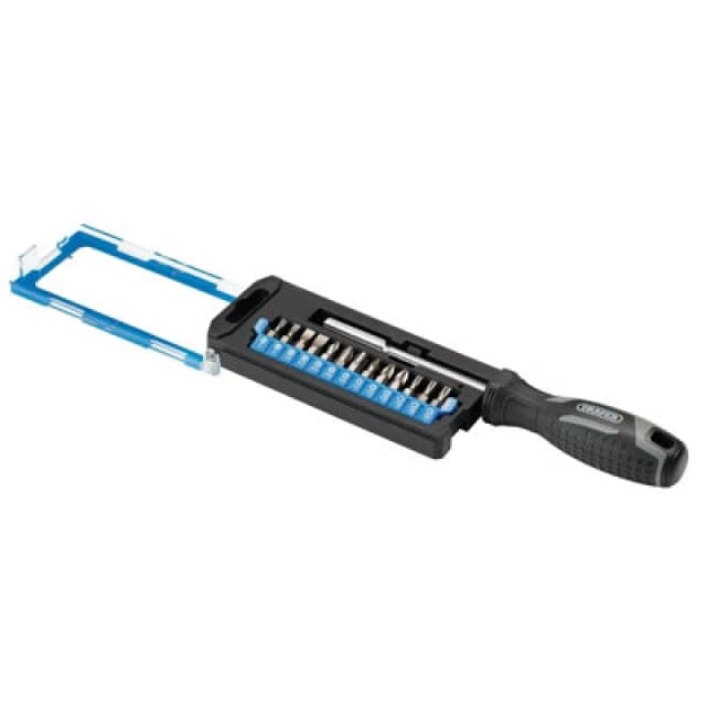 Draper 13438 Soft Grip Magnetic S/Driver & Bit Set 1/4"x 100mm 14 Pcs 13438