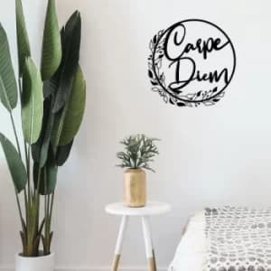 Carpe Diem Black Decorative Metal Wall Accessory