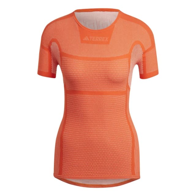 adidas Drynamo Short Sleeve Light Training Top Womens - Orange Orange 2XS