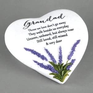 Thoughts Of You 'Grandad' Memorial Heart Stone