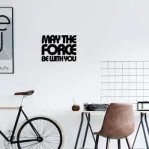 May The Force Be With You 2 Black Decorative Wooden Wall Accessory