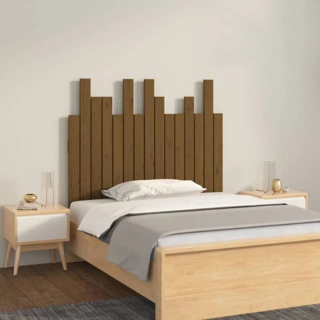 VIDAXL Wall Headboard Honey Brown 95.5x3x80cm Solid Wood Pine vidaXL 8720845685041