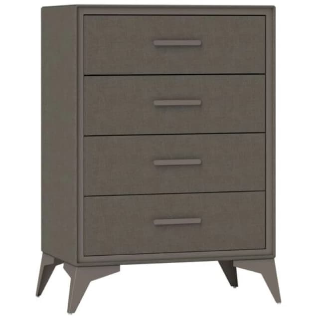 HOMCOM Chest of Drawers, 4 Drawer Fabric Dresser with Steel Frame Brown, Brown 831-833V00BN