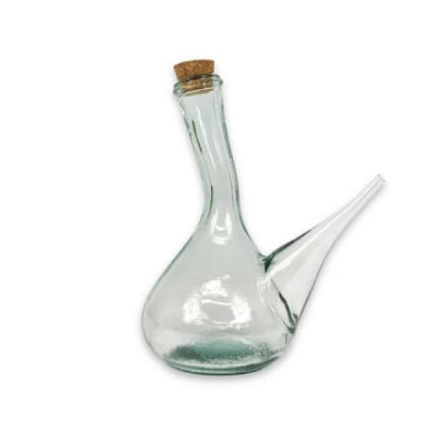 Verano Spanish Ceramics Recycled Glass Spanish Porron Decanter/pourer With Cork 750Ml - 20Cm (W) X 23Cm (H)