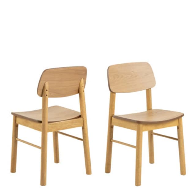 Furniture To Go Barlow Dining Chair In Matt Oak Set Of 2