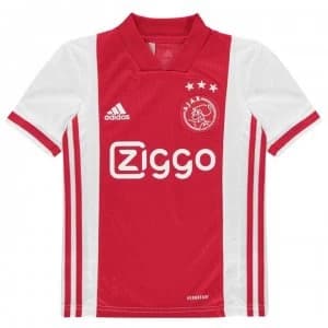adidas Ajax Home Shirt 2020 2021 Junior - White/Red
