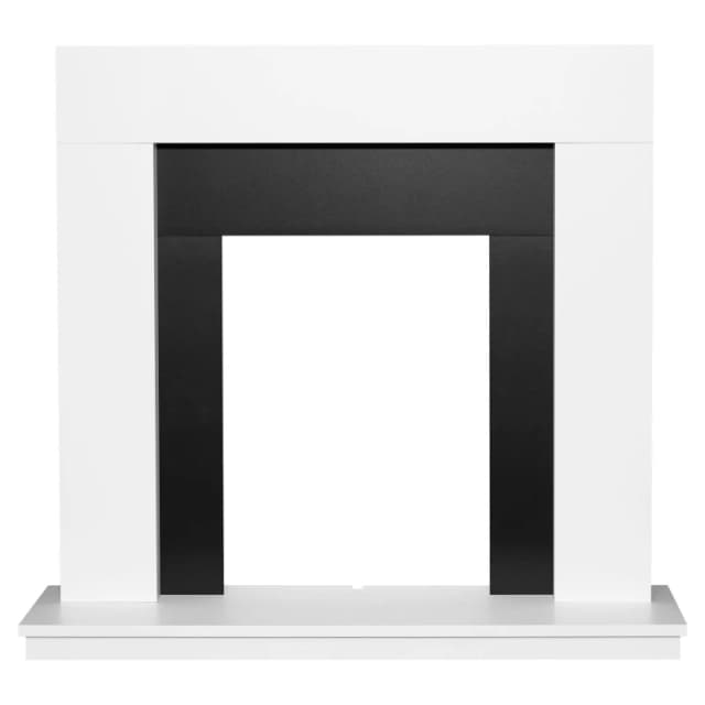 Adam Fires & Fireplaces Malmo Fireplace in White & Black/White, 39" White