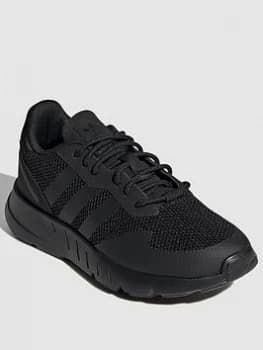 adidas Originals Unisex Kids ZX 1K Boost - Black, Triple Black, Size 10