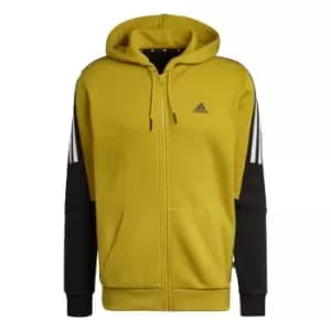 adidas Future Icons 3-Stripes Fleece Full-Zip Hoodie Mens - Green