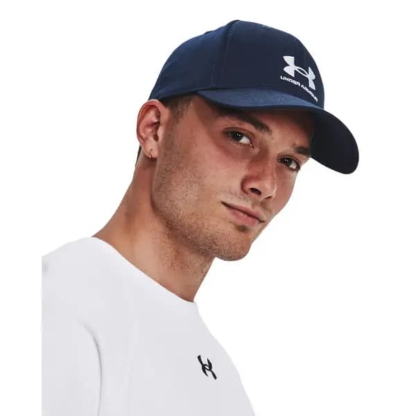 Under Armour Mens Branded Lockup Adjustable Cap One Size Midnight Navy White 1381645-410-ONE