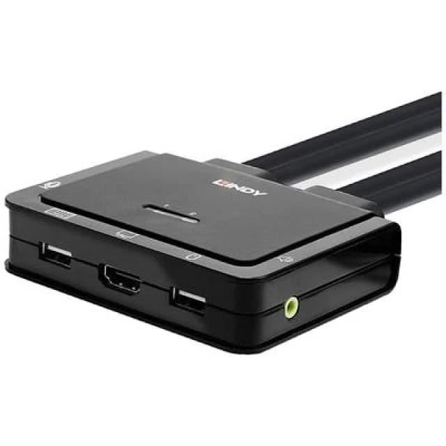 Lindy Lindy 2 Port HDMI 18G, USB Type C, USB 2.0 and Audio Cable KVM Switch 42347