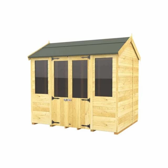 Buttercup Farm 8ft x 8ft Apex Summer House - Wood - L243 x W231 x H217cm in Brown Brown Unisex