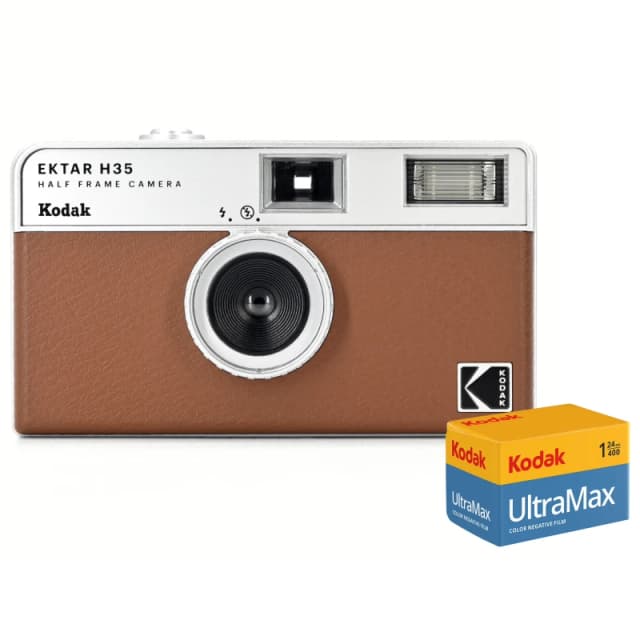 Kodak Ektar H35 Film Camera - Brown - Camera + 24 Exposure Ultra Max 3