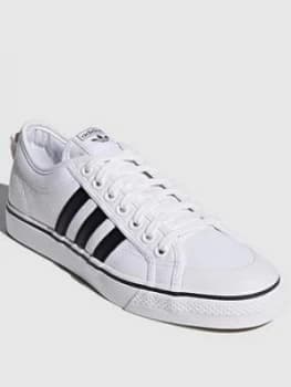 adidas Nizza - White/Black, Size 3, Women