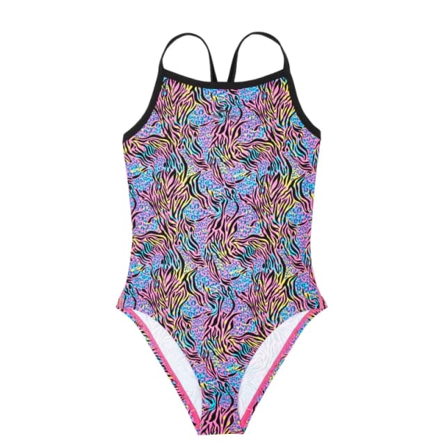 Slazenger Thin Strap One Piece Swimsuit Juniors - Black 7 - 8 Years