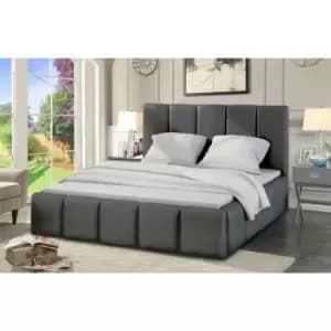 Lurita Bed Double Plush Velvet Grey