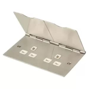 Click Essentials 13 A 2 Gang Floor Socket Stainless Steel FS032SS