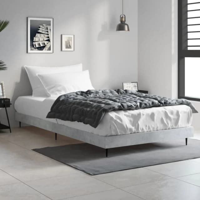 VIDAXL Vidaxl - Bed Frame without Mattress Concrete Grey 90x200cm 8720845797584