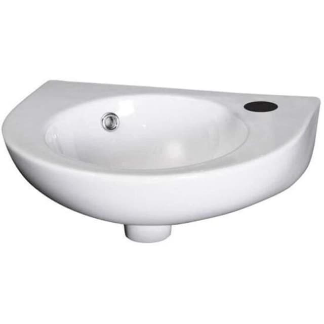 nuie Round 450mm Wall Hung Basin, White NCU942