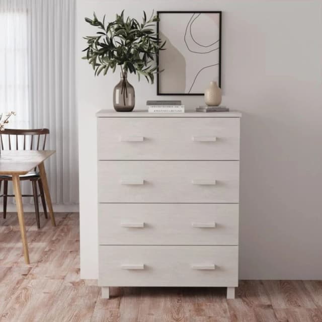 VIDAXL Sideboard hamar White 79x40x103.5cm Solid Wood Pine Vidaxl 8720286817711