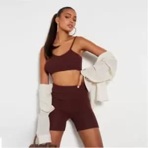 I Saw It First Recycled Blend Tape Rib Knit - Brown