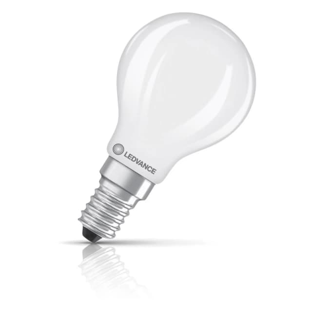 Ledvance LED Golfball Light Bulb E14 5.9W Dim Warm White 2700K Round Small Screw Frosted Pearl