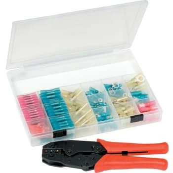 Hellermanntyton - Heatshrink Terminal & Crimping Tool Kit (225 Pieces)