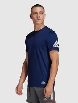 adidas Performance Run It T-Shirt - Navy, Size XL, Men