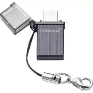 Intenso Mini MOBILE LINE USB smartphone/tablet extra memory Black 8GB USB 2.0, Micro USB 2.0