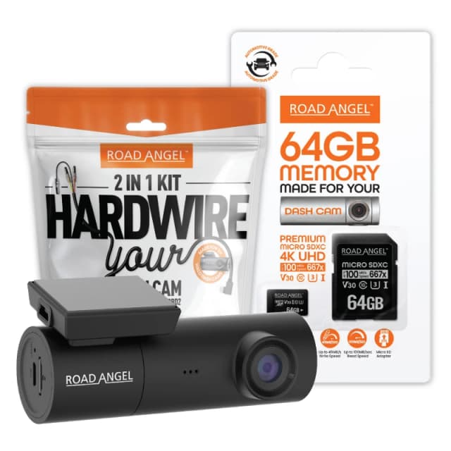 Road Angel Halo Spark Deluxe 1080p Dash Cam inc 64GB MicroSD Card &