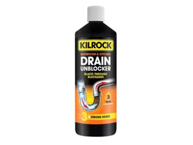 Kilrock Drain 1L Bathroom & Kitchen Drain Unblocker 1 Litre Kildrain1L