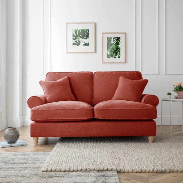 The Great Sofa Company Ezra 2 Seater Sofa Manhattan Apricot in Terracotta Terracotta Unisex