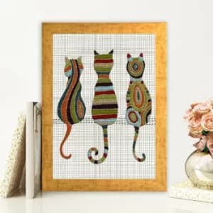 AC676245127 Multicolor Decorative Framed MDF Painting