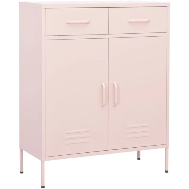 VIDAXL Storage Cabinet Pink 80x35x101.5cm Steel Vidaxl 8720286564691