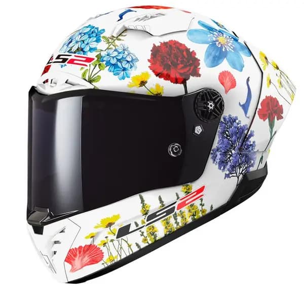 LS2 FF805 Thunder GP Aero Flowers White Full Face Helmet Size S