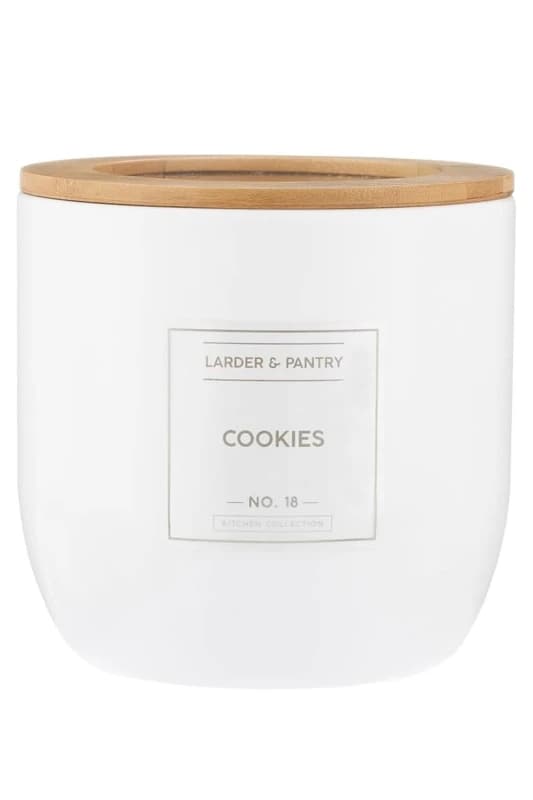 Rayware Typhoon Eden Large Storage Jar 2.3 Litre with Bamboo Lid - White White