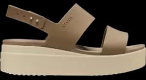 Crocs Brooklyn Low Wedges Women Khaki / Bone 8