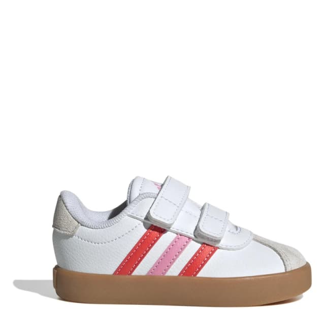 adidas VL Court 3.0 Shoes Infants white/red/pink female C7 (25)