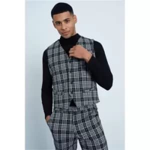 I Saw It First Black Check Waistcoat - Black
