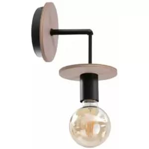 Netlighting Saturn Wall Lamp Natural, Black, 12cm, 1x E27