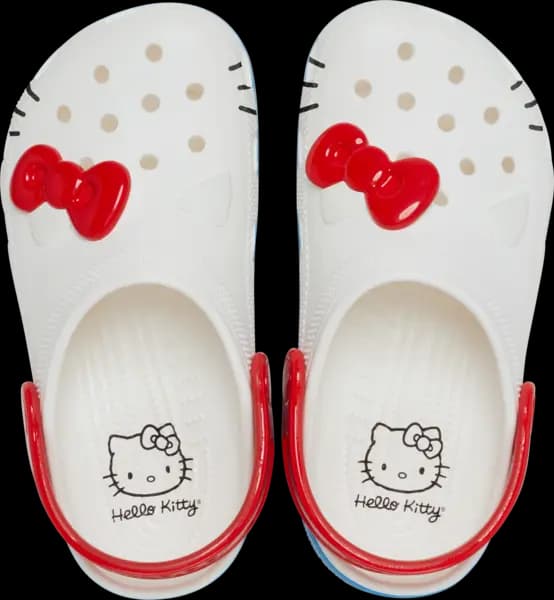Crocs Kids Toddler Hello Kitty Classic Clogs White C5