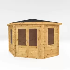 Mercia 3m x 3m 44mm Wall Corner Cabin